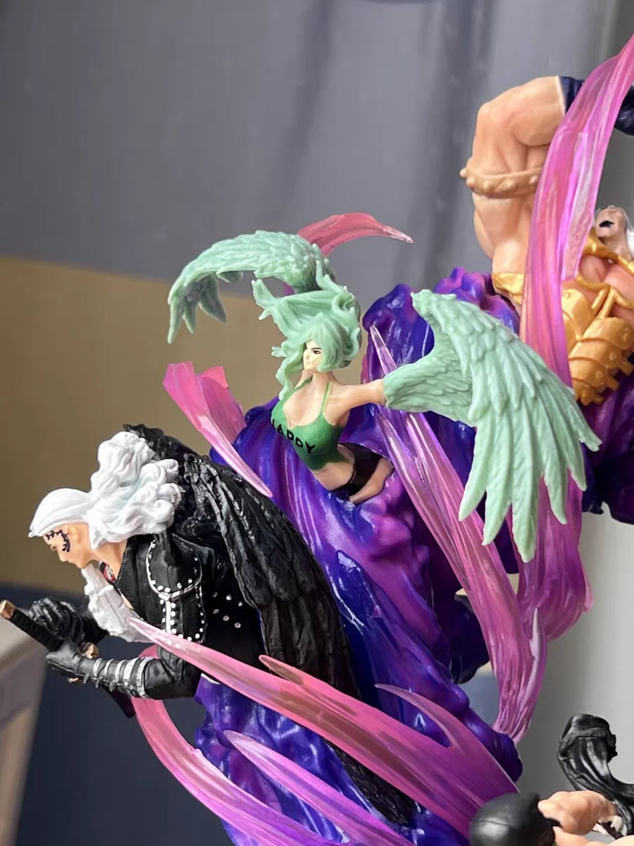 24cm One Piece Anime Figures Zoro Gk Figurine Onigashima King Of Hell Action Figure Pvc Statue Model Decoration Gift Toys