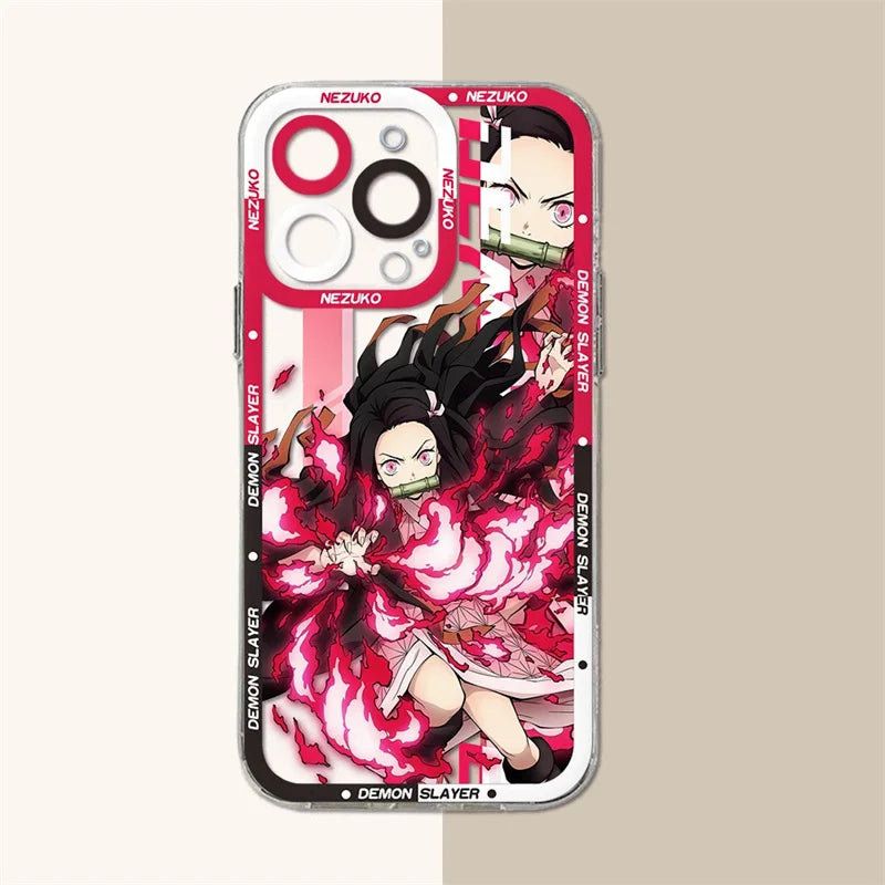 Anime Demon Slayer Kimetsu No Yaiba Phone Case For IPhone 17 Pro Max 16e 17 Air 11 15 12 14 13 16 Pro Max 15 Plus Soft TPU Cover