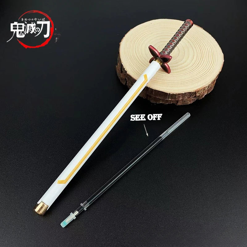 20cm/7.87inDemon Slayer Anime Peripheral Neutral Pen/my Wife/Zenyi/moth/butterfly Blade Day Wheel Knife Stationery Signature Pen