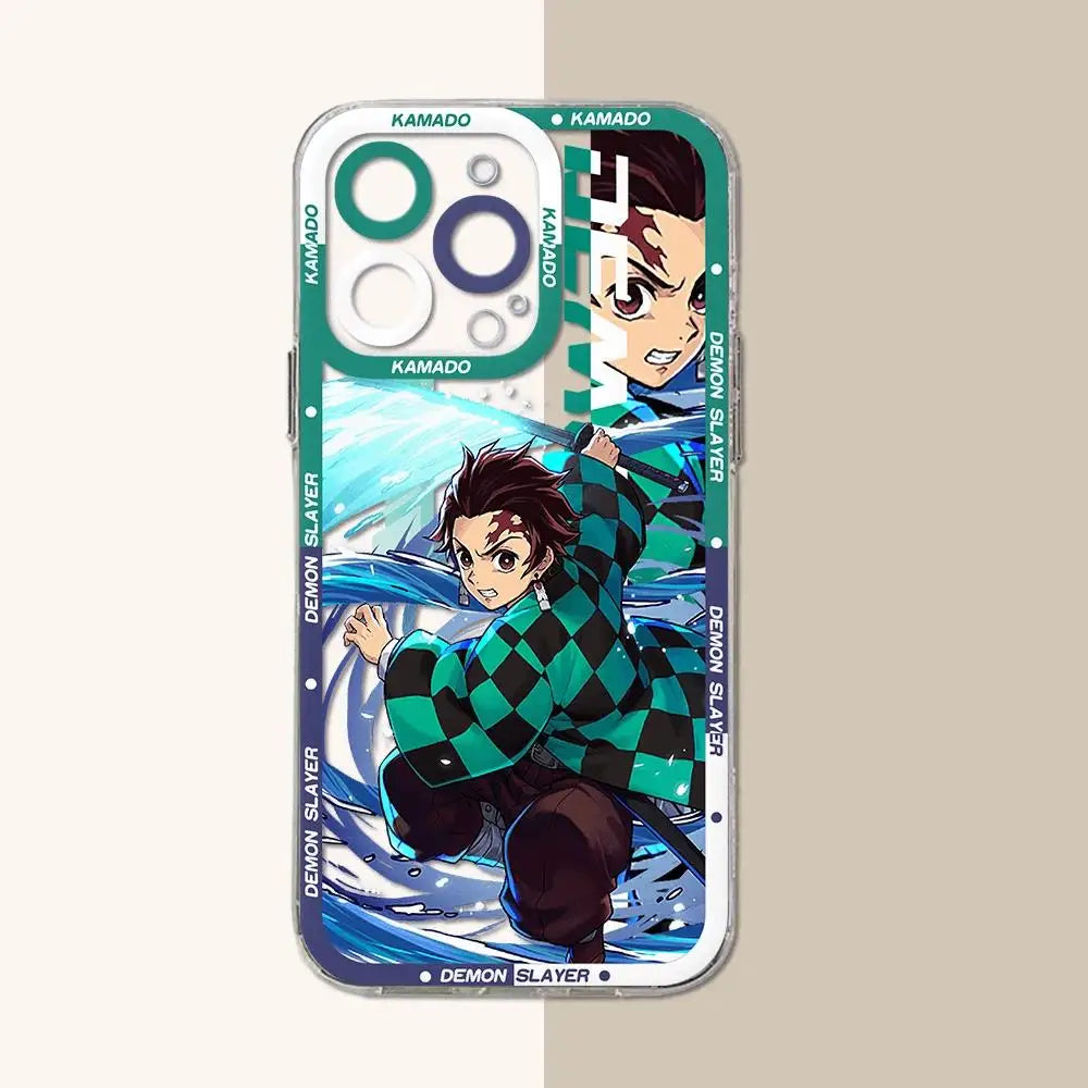 Anime Demon Slayer Kimetsu No Yaiba Phone Case For IPhone 17 Pro Max 16e 17 Air 11 15 12 14 13 16 Pro Max 15 Plus Soft TPU Cover