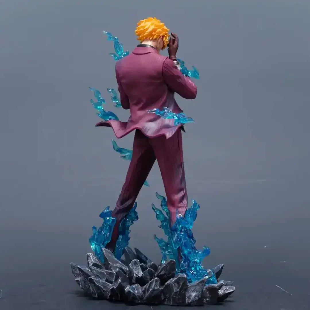 25cm One Piece anime character smoking Sanji PVC Action Figure Model Statue Decoration Collection Toys Birthday Gift