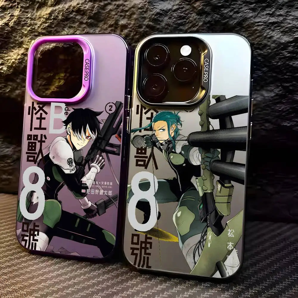 Anime K-Kaiju No 8 Phone Case For iPhone 17 16 15 14 13 12 Pro Max Plus Colorful Gradient Soft TPU Back Cover