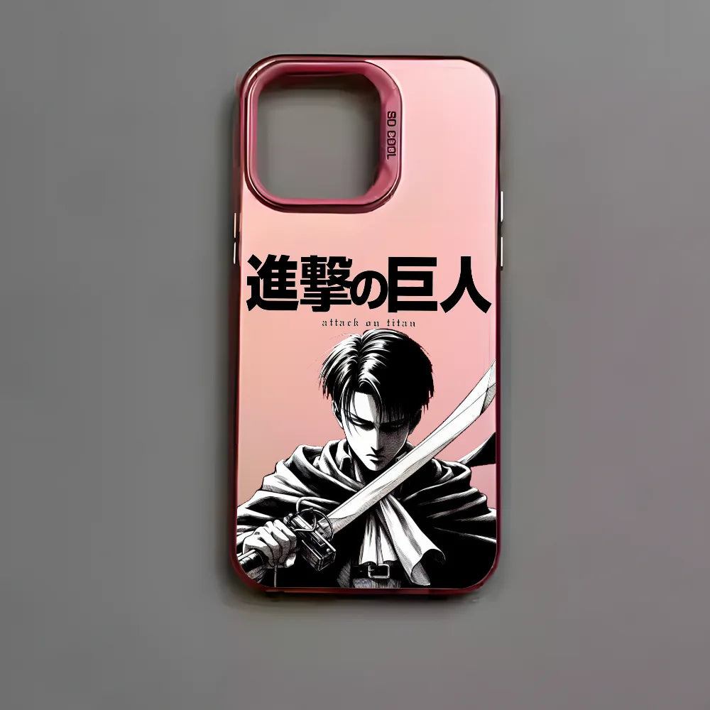 Anime Attack on Titan Phone Case For iPhone 16 15 14 13 12 11 Pro Max Plus – Colorful Gradient Soft TPU Back Cover