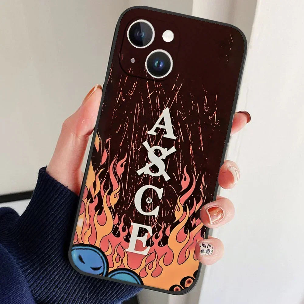 Portgas·D· Ace O-ones P-pieces Phone Case For Iphone 16 15 11 13 14 Pro Max 7 8 Plus X Xr Xs Max 12mini Black Shell Cover Case