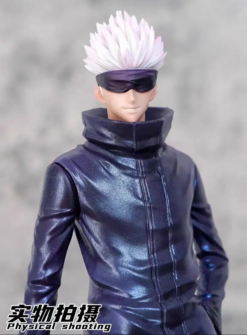 Jujutsu Kaisen Anime Figures Satoru Gojo Figure 2 Heads 2 Arms Action Figurine Statue Collection Ornament Model Christmas Gifts