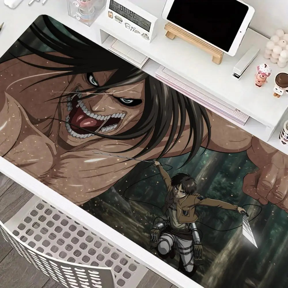 Yeager Allen Comic Attack on Titan Mouse Pad Large XXL Mouse Pad HD Rubber Non-slip Mouse Pad Laptop Keyboard Accessory Desk Pad