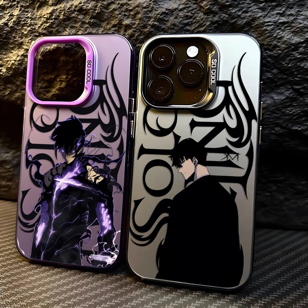 Hot S-Solo Levelings Anime Phone Case For iPhone 16e 16 15 14 13 12 11 mini Pro Max X XR XSMAX 8 7 Plus Anti Fall Matte Cover