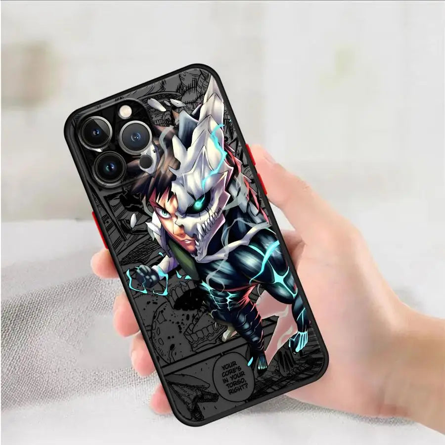 Kaiju No.8 Monster Form Phone Case for iPhone 11Pro 12 XS Max 16e 16 15 XR 13 Mini SE 14 Pro 7 8 Plus Matte Cover