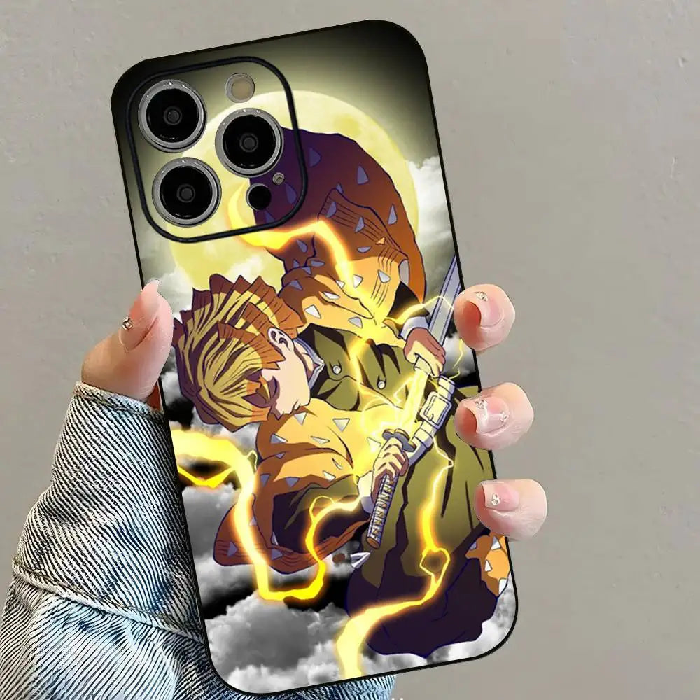 Demon S-Slayer Sanemi Phone Case For iPhone 16 15 14 13 12 11 PRO MAX PLUS Mini TPU Soft to Skin-friendly case