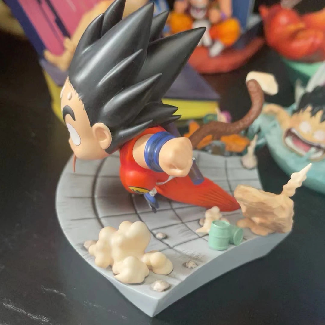 Anime Dragon Ball Kid Goku Figure Son Goku Eat Mouse Pvc Statue Action Figures Collectible Model Toys Gifts