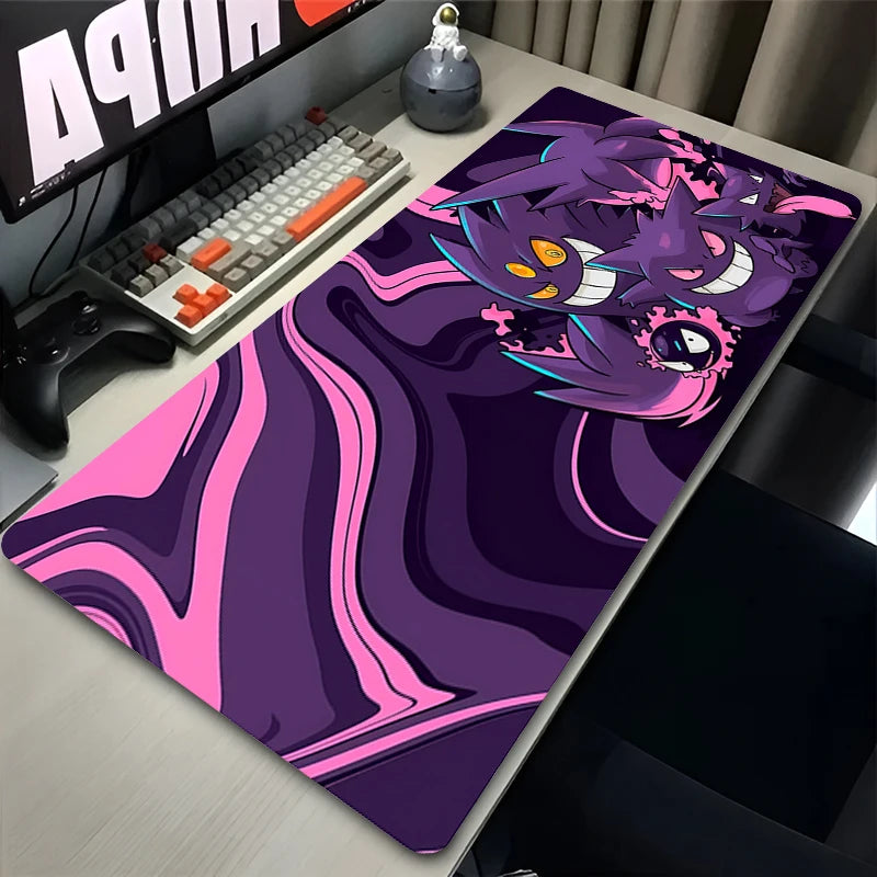 Colorful Gaming Keyboard Rug Laptop Japan Cool Anime Mouse Pad XXL Black P-pokemon Desk Mat PC G-gengar Gamer Cabinet Mousepad