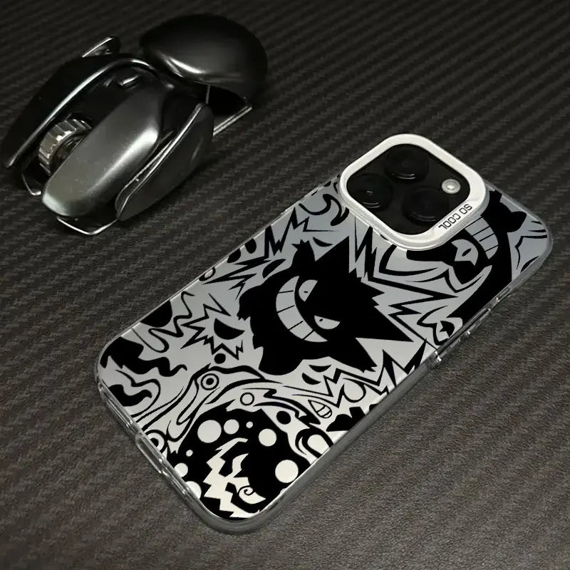 Pokemons Gengar Pocket Monster Anime Coque For Apple iPhone 16e 16 14 15 13 11 Pro Max Plus 12 Mini Shockproof Case Phone Cover