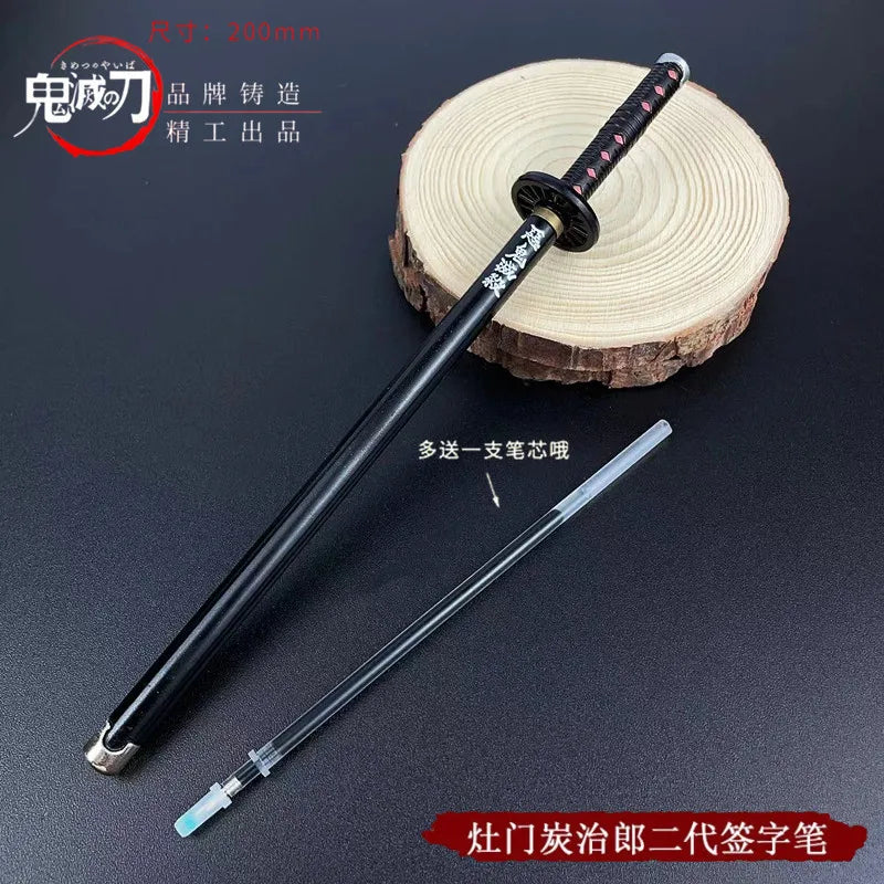 20cm/7.87inDemon Slayer Anime Peripheral Neutral Pen/my Wife/Zenyi/moth/butterfly Blade Day Wheel Knife Stationery Signature Pen