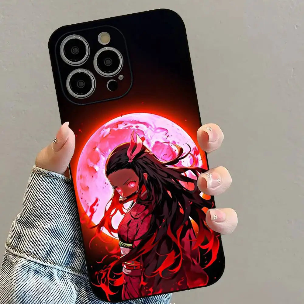 Demon S-Slayer Sanemi Phone Case For iPhone 16 15 14 13 12 11 PRO MAX PLUS Mini TPU Soft to Skin-friendly case