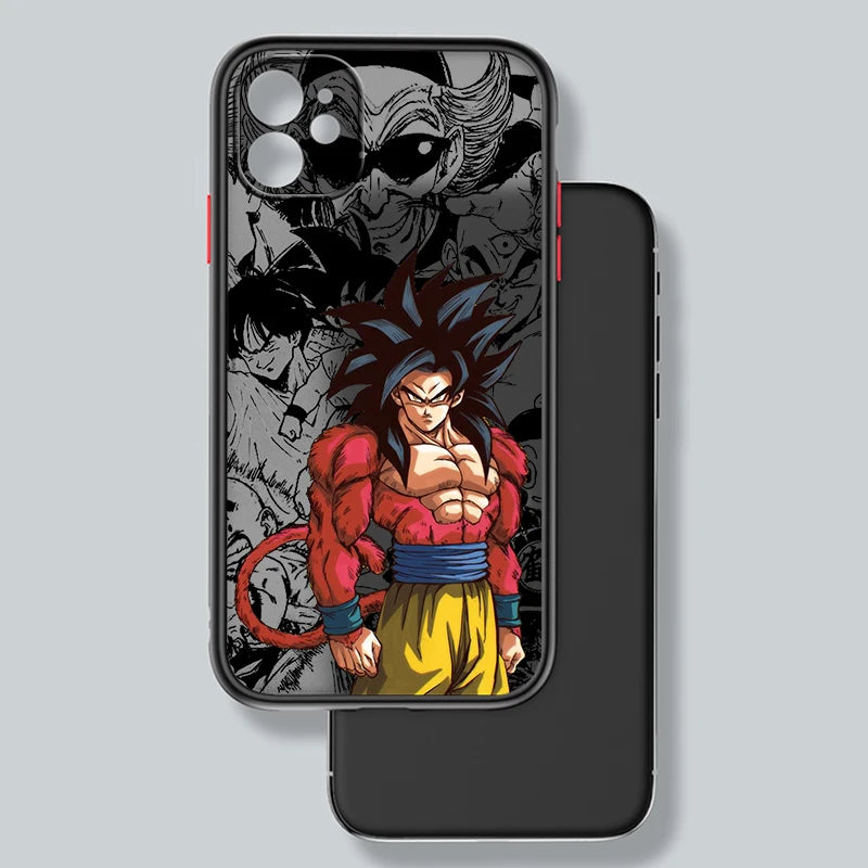 Comic D-Dragon Ball Son Goku Frosted Translucent For Apple iPhone 15 14 13 12 11 XS XR X 8 7 SE Pro Max Plus Mini Back