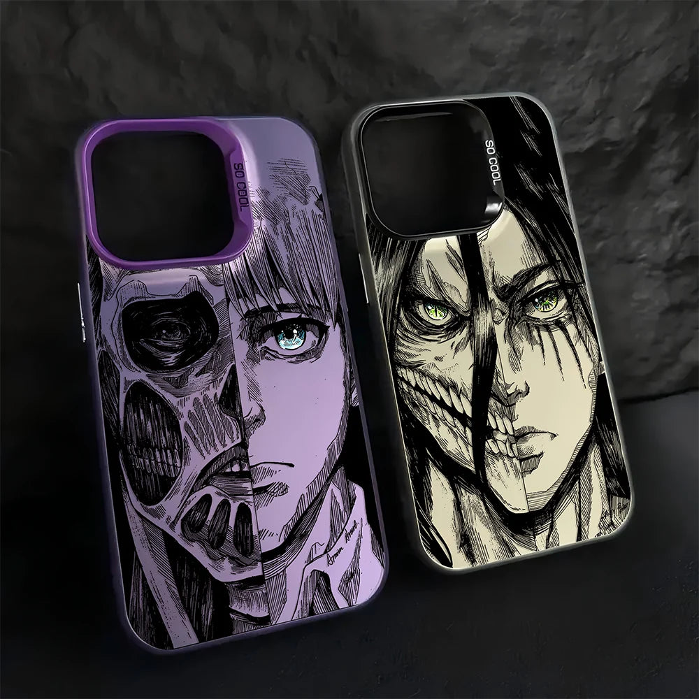 Luxury Hot Anime Attack On Titan Phone Case For iPhone 16e 16 15 14 13 12 11 mini Pro Max X XR XSMAX 8 7 Plus Anti Fall Cover