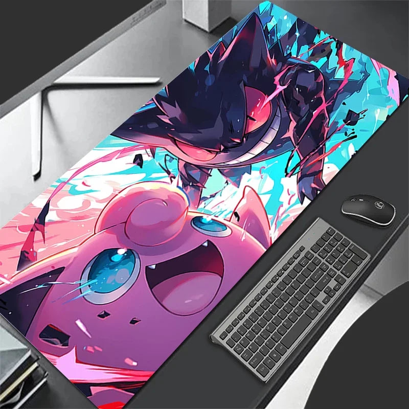Purple Mouse Pad Large Gamer 900x40 P-pokemonS G-gengar Keyboard Desk Mouse Mat XL Carpet Rubber Tapis Souris Gaming PC Mousepad