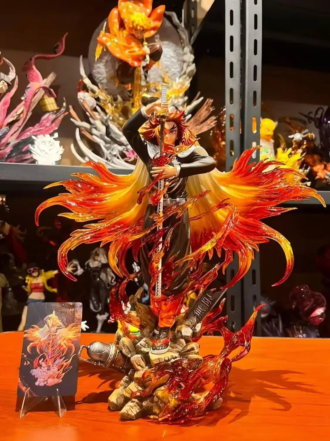 30cm Demon Slayer Rengoku Kyoujurou Anime Figure Rengoku Kyoujurou Figurine Pvc Model Statue Collection Decoration Desk Toy Gift