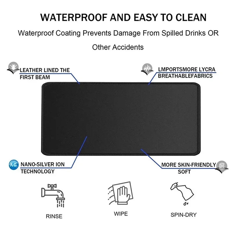 Black and White Mouse Pad Office PC Gamer Cabinet Luffy Mousepad Anime Custom Keyboard Rug Laptop Desk Mat Gaming Accessories