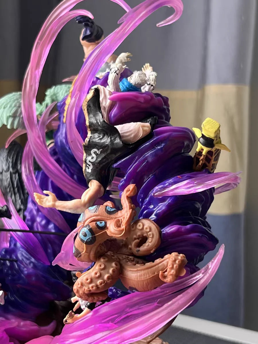 24cm One Piece Anime Figures Zoro Gk Figurine Onigashima King Of Hell Action Figure Pvc Statue Model Decoration Gift Toys