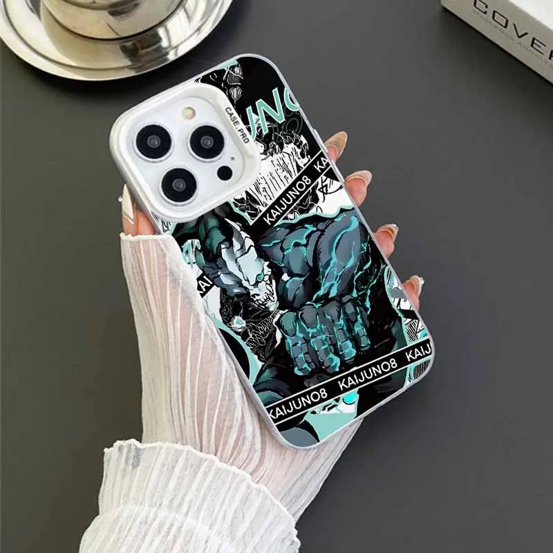 Hot blooded Anime Kaiju No. 8 Cover For Xiaomi Redmi Note 14 13 12 11E 11S 11 10 Pro Plus Lite Max Colorful Silver Phone Case
