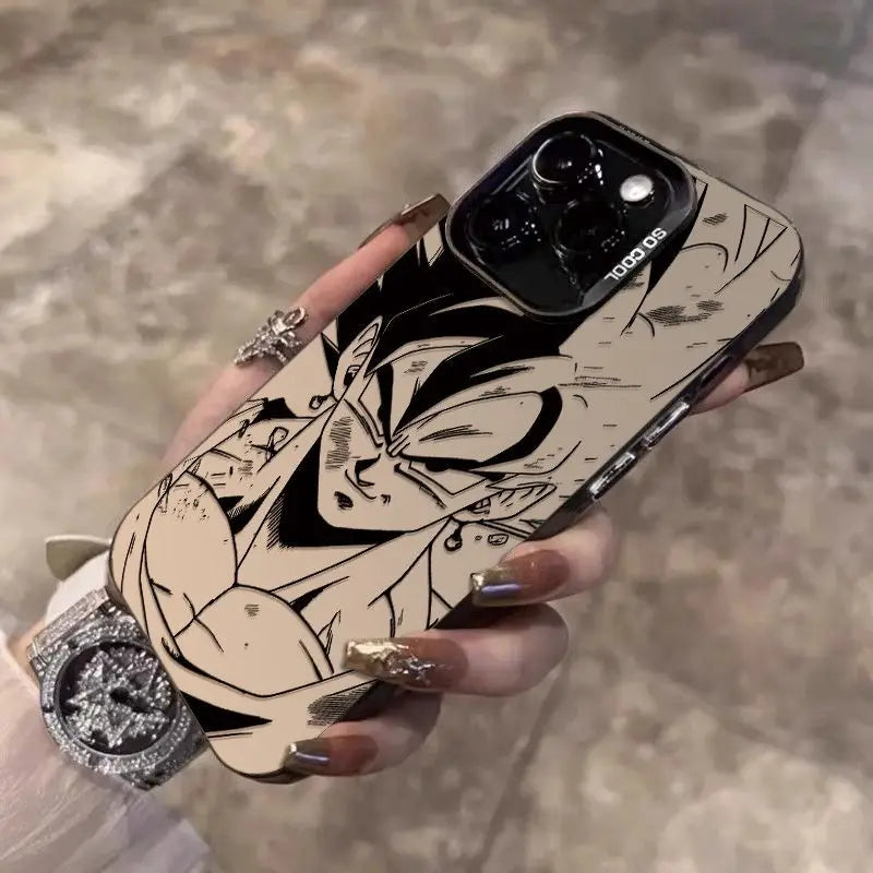 3D Son Goku Dragon Ball Phone Case for iPhone 11 12 13 14 15 16 17 Pro Max PLUS 16pro 17Air Gogeta Vegetto Japan Cartoon Cover