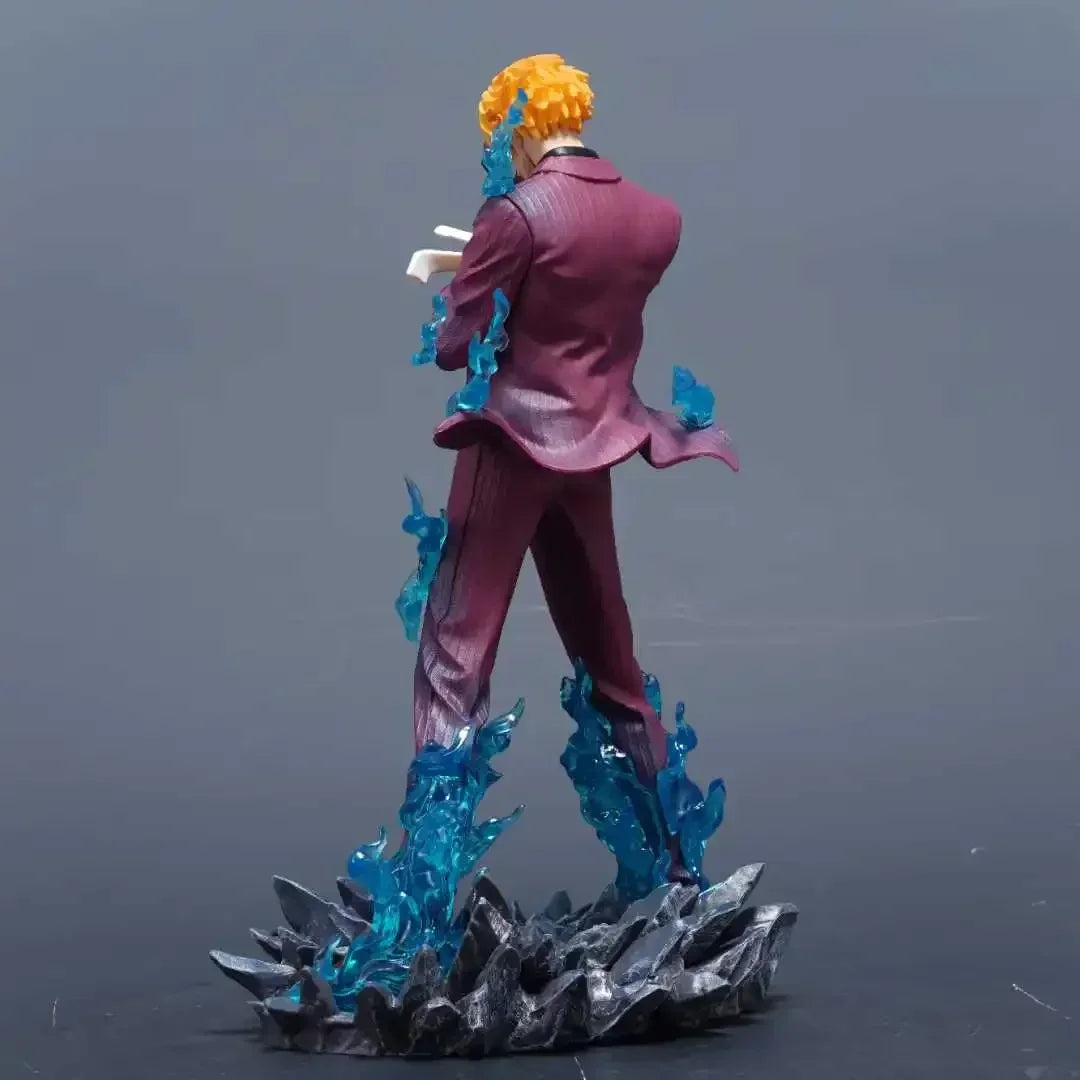 25cm One Piece anime character smoking Sanji PVC Action Figure Model Statue Decoration Collection Toys Birthday Gift