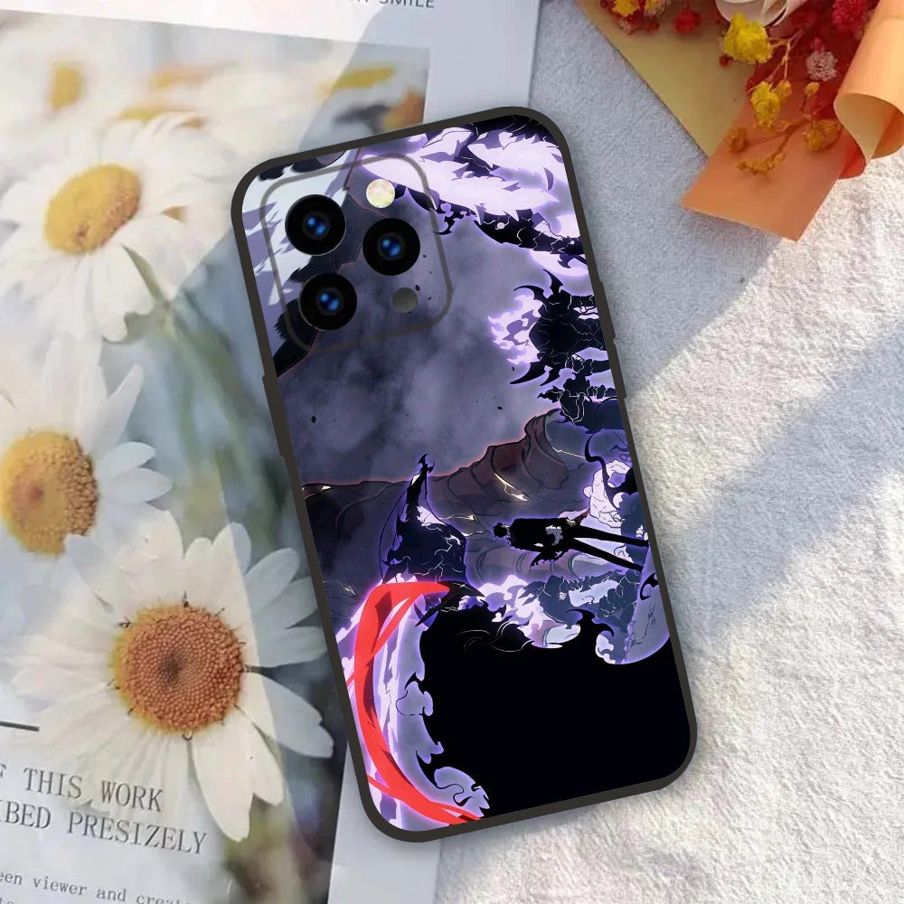 1PC Anime Solo Leveling Phone Case Silicone Soft For iPhone 16 15 14 13 12 11 X XR Plus Pro Max Plus
