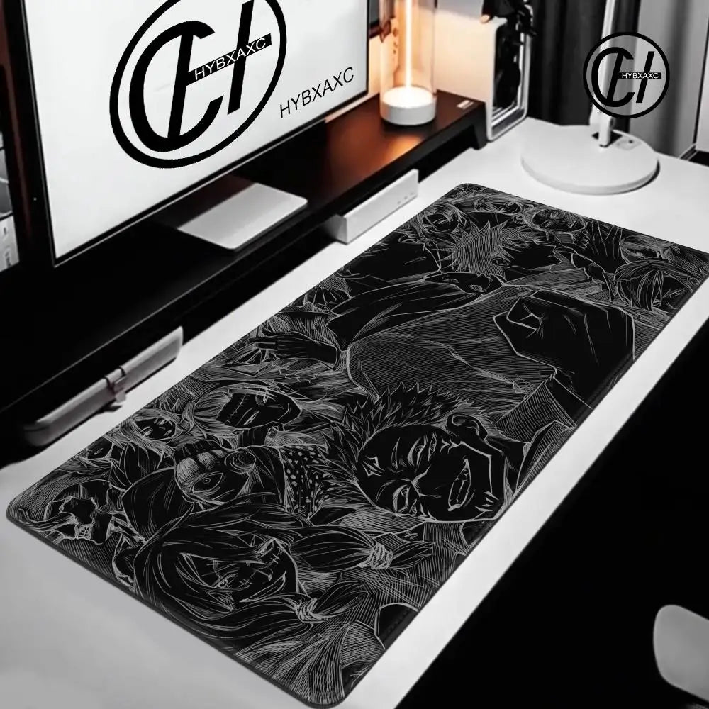 90x40CM Black Anime Jujutsu Kaisen Large Mouse Pad Ryomen Sukuna MousePads Computer Gaming Peripheral Accessories Desk Mat