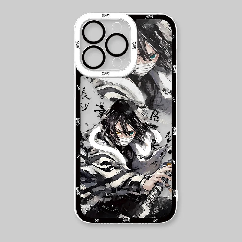 Anime Demon Slayer Clear Phone Case For iPhone 16 Pro Max 15 14 Pro Max 13 12 11 XS X XR 8 7 SE 2020 Soft Silicone Back Cover