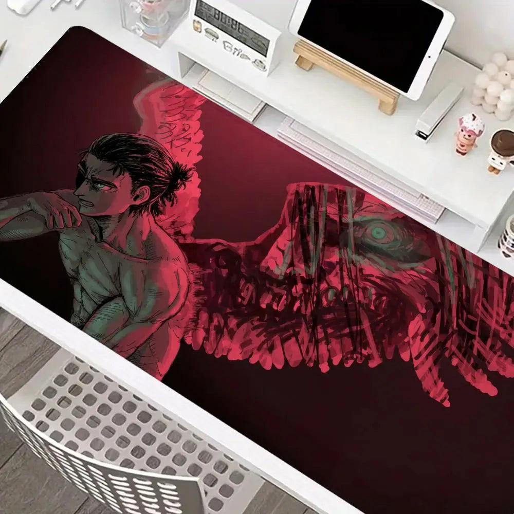 Yeager Allen Comic Attack on Titan Mouse Pad Large XXL Mouse Pad HD Rubber Non-slip Mouse Pad Laptop Keyboard Accessory Desk Pad