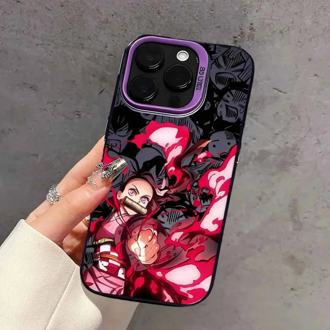 Demon Slayer Tanjiroe Giyu Tomioka Anime Case for iPhone 17 Air 17 Pro 16 15 14 12 11 13 Pro Max Plus Mini 16E Matte IMD Cover