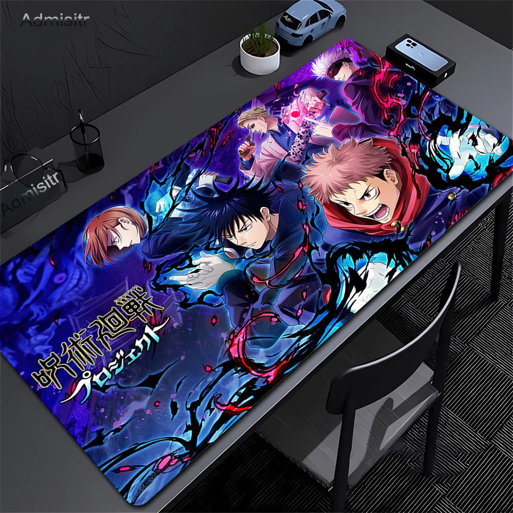 Jujutsu Kaisen Satoru Gojo Mousepad HD Printing Computer Gamers Locking Edge Non-slip Mouse Pad XXL 90x40cm Keyboard PC Deskmat