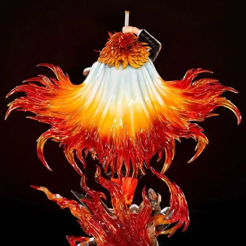 30cm Demon Slayer Rengoku Kyoujurou Anime Figure Rengoku Kyoujurou Figurine Pvc Model Statue Collection Decoration Desk Toy Gift