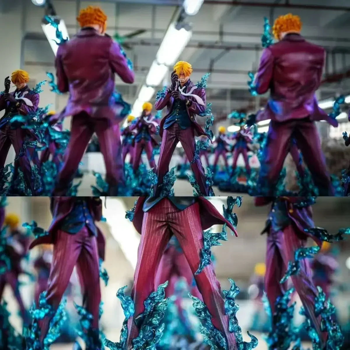 25cm One Piece anime character smoking Sanji PVC Action Figure Model Statue Decoration Collection Toys Birthday Gift