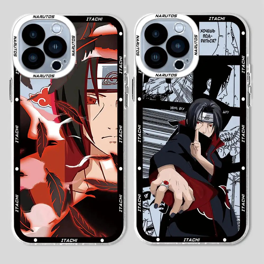 Akatsukis Uchiha Itachi Narutos Phone Case for iPhone 14 Plus XR X 13 Pro Max 12 Mini 11 Pro XS Max 7 8 Plus 15 Cover