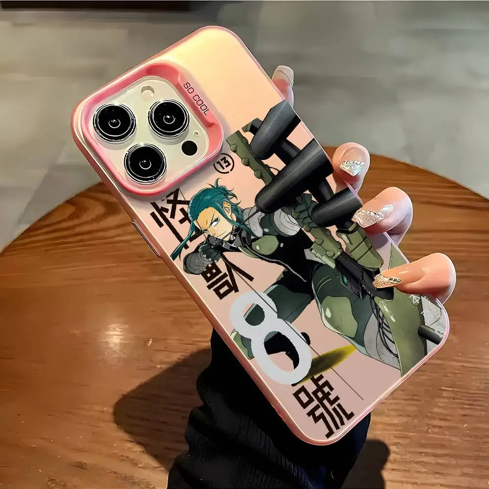 Anime K-Kaiju No 8 Phone Case For iPhone 17 16 15 14 13 12 Pro Max Plus Colorful Gradient Soft TPU Back Cover