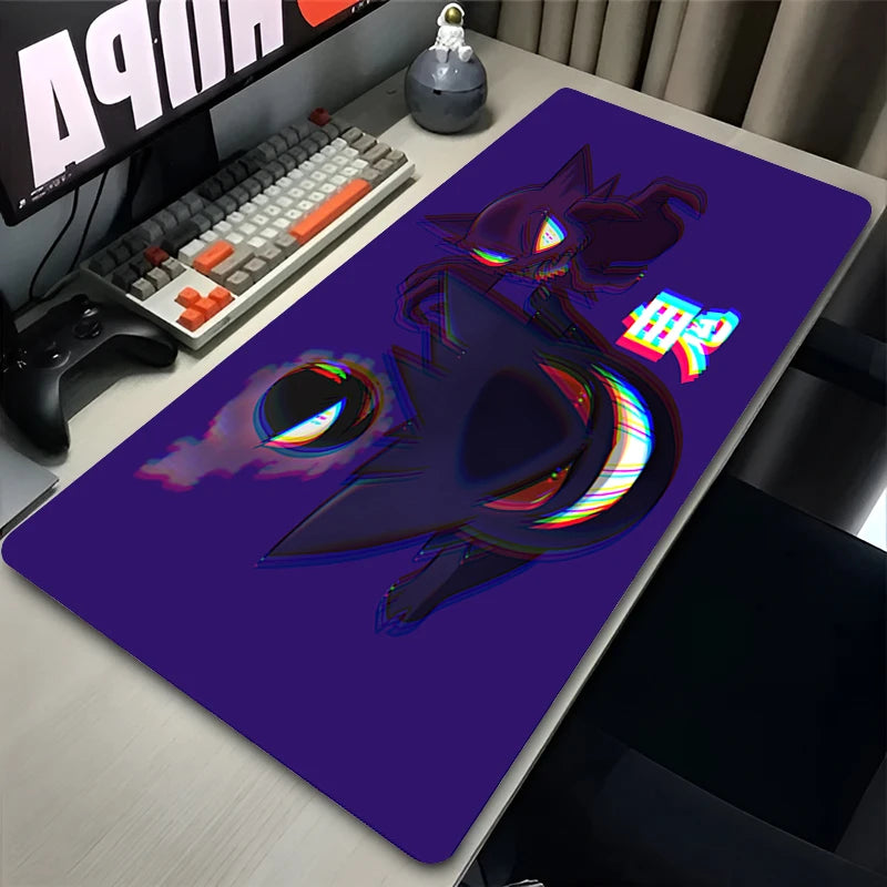 Colorful Gaming Keyboard Rug Laptop Japan Cool Anime Mouse Pad XXL Black P-pokemon Desk Mat PC G-gengar Gamer Cabinet Mousepad