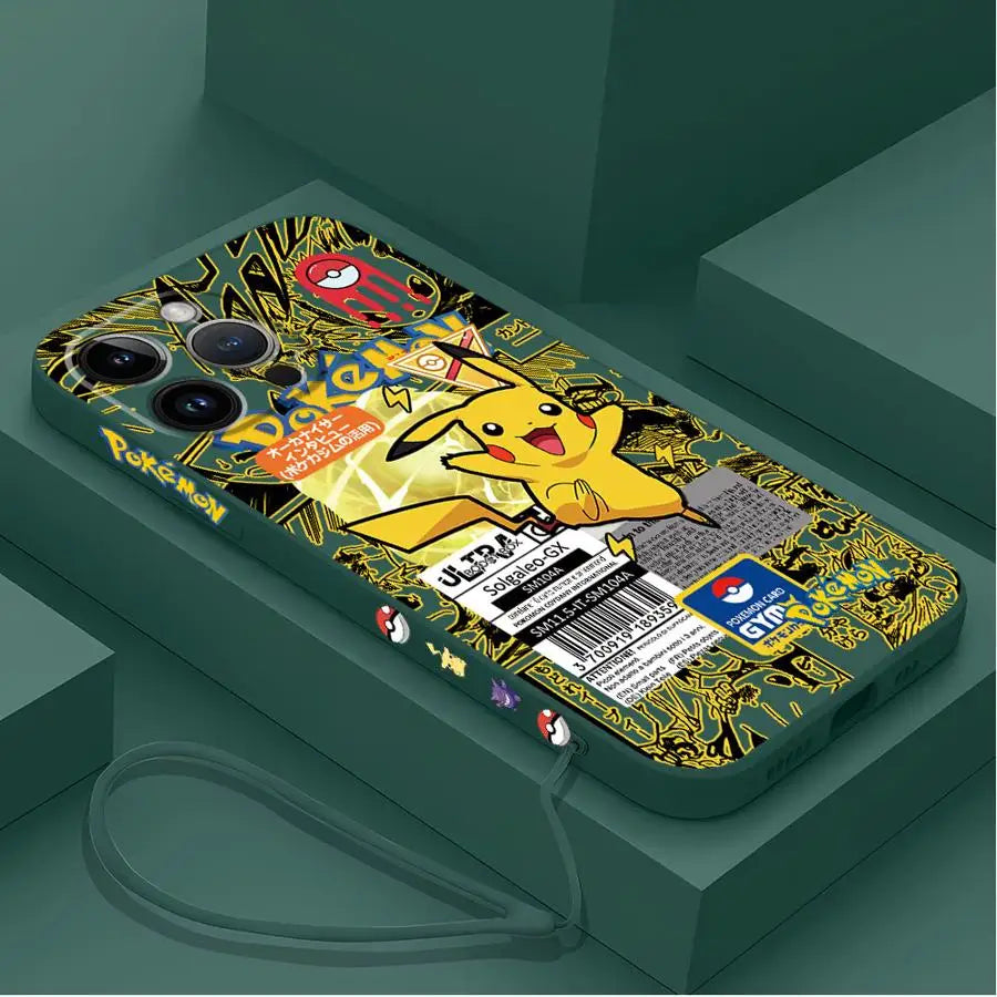 Pokemons Gengars Phone Case for iPhone 11 12 13 14 15 16 Pro Max XR XS 7 8 SE 15 Plus 13 Mini Cover