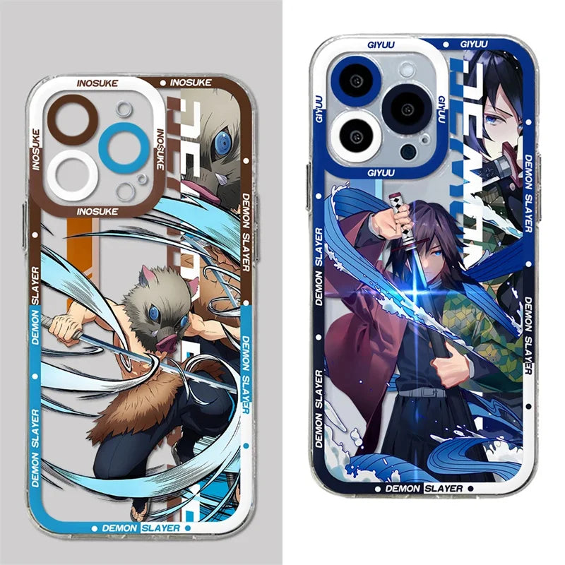 Anime Demon Slayer Kimetsu No Yaiba Phone Case For IPhone 17 Pro Max 16e 17 Air 11 15 12 14 13 16 Pro Max 15 Plus Soft TPU Cover