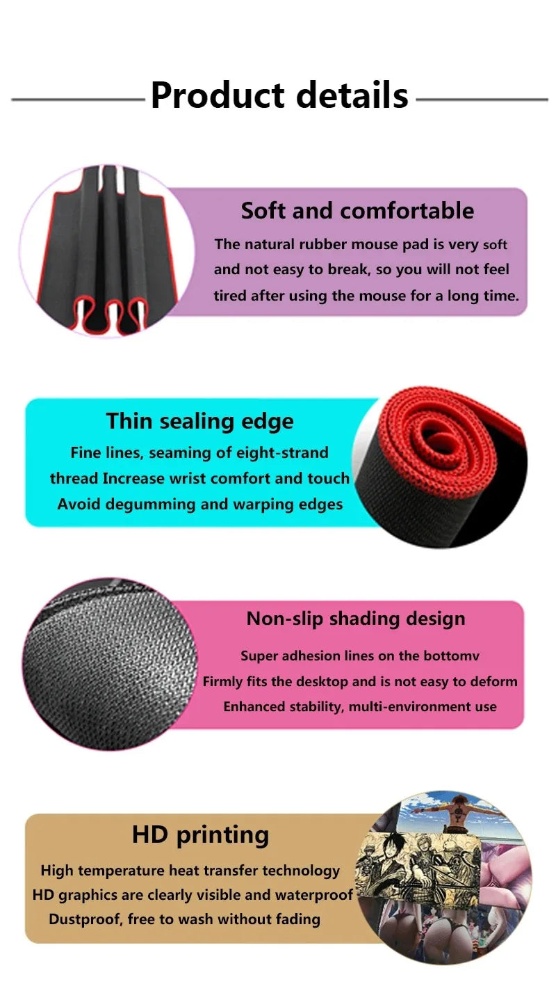 Anime Balls Goku D-dragons Mousepad HD Printing Computer Gamers Locking Edge Non-slip Mouse Pad XXL90x40cm Keyboard PC Desk Pad