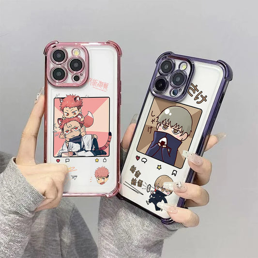 J-Jujutsus Kaisens Gojo FUNDA  Phone Case For iPhone 16 12 13 14 15 Pro Max Plus Shockproof Four corner anti fall