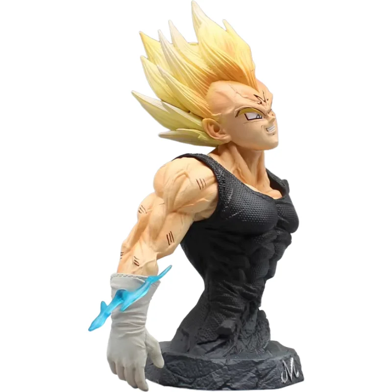 16.5cm Dragon Ball Majin Vegeta Bust Anime Action Figure Model Statue Collection Desktop Decoration Ornament Toys Boys Gifts