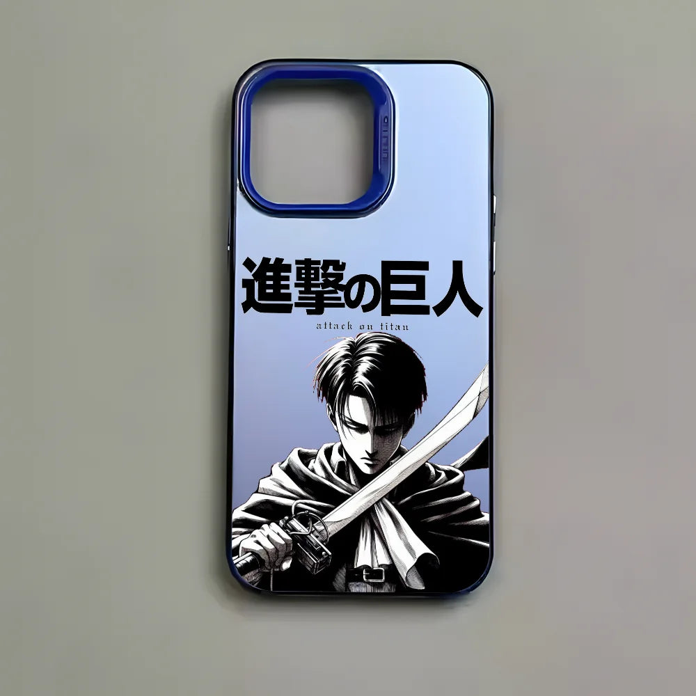 Anime Attack on Titan Phone Case For iPhone 16 15 14 13 12 11 Pro Max Plus – Colorful Gradient Soft TPU Back Cover