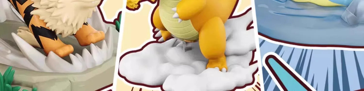 Genuine Pokemon Anime Action Figures Call Of Duty GK PVC Charizard Blastoise Arcanine Lapras Venusaur Dragonite Christmas Gift