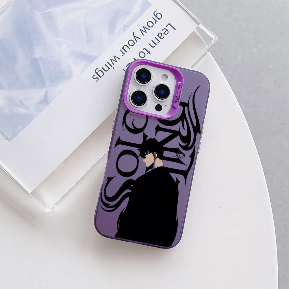 Hot S-Solo Levelings Anime Phone Case For iPhone 16e 16 15 14 13 12 11 mini Pro Max X XR XSMAX 8 7 Plus Anti Fall Matte Cover