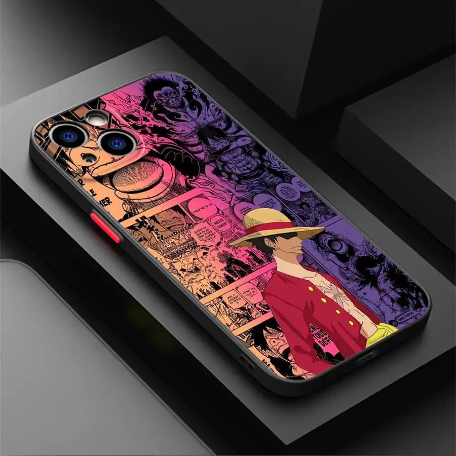 Case for iPhone 12 Mini 13 Pro 11 15 14 XR 16e 16 11 Max XS Soft shell Anime One Pieces