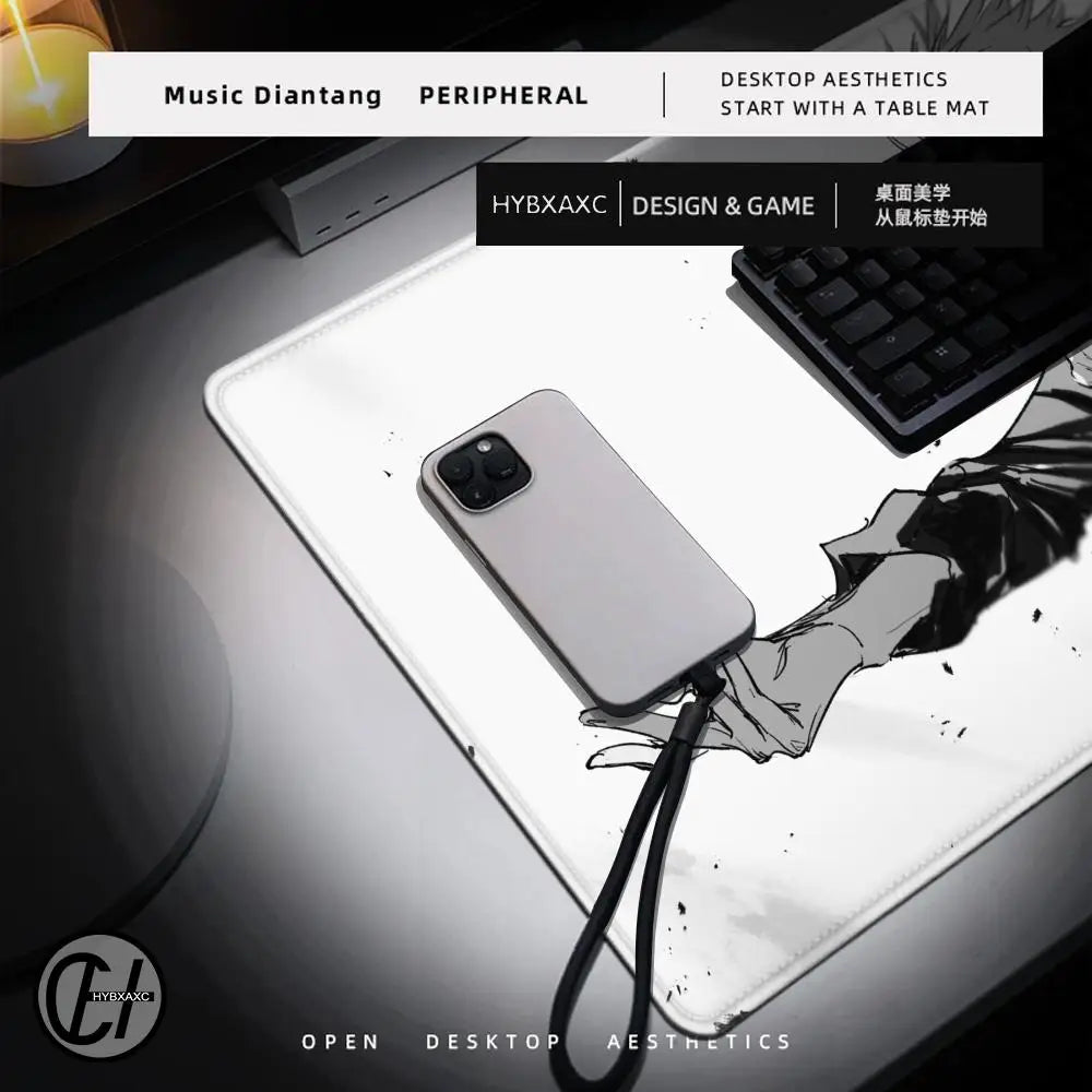 Satoru Gojo Jujutsu Kaisen Custom Skin Natural Rubber Gaming Mousepad Desk Mat Size For Game HYBXAXC Keyboard Pad For Gamer