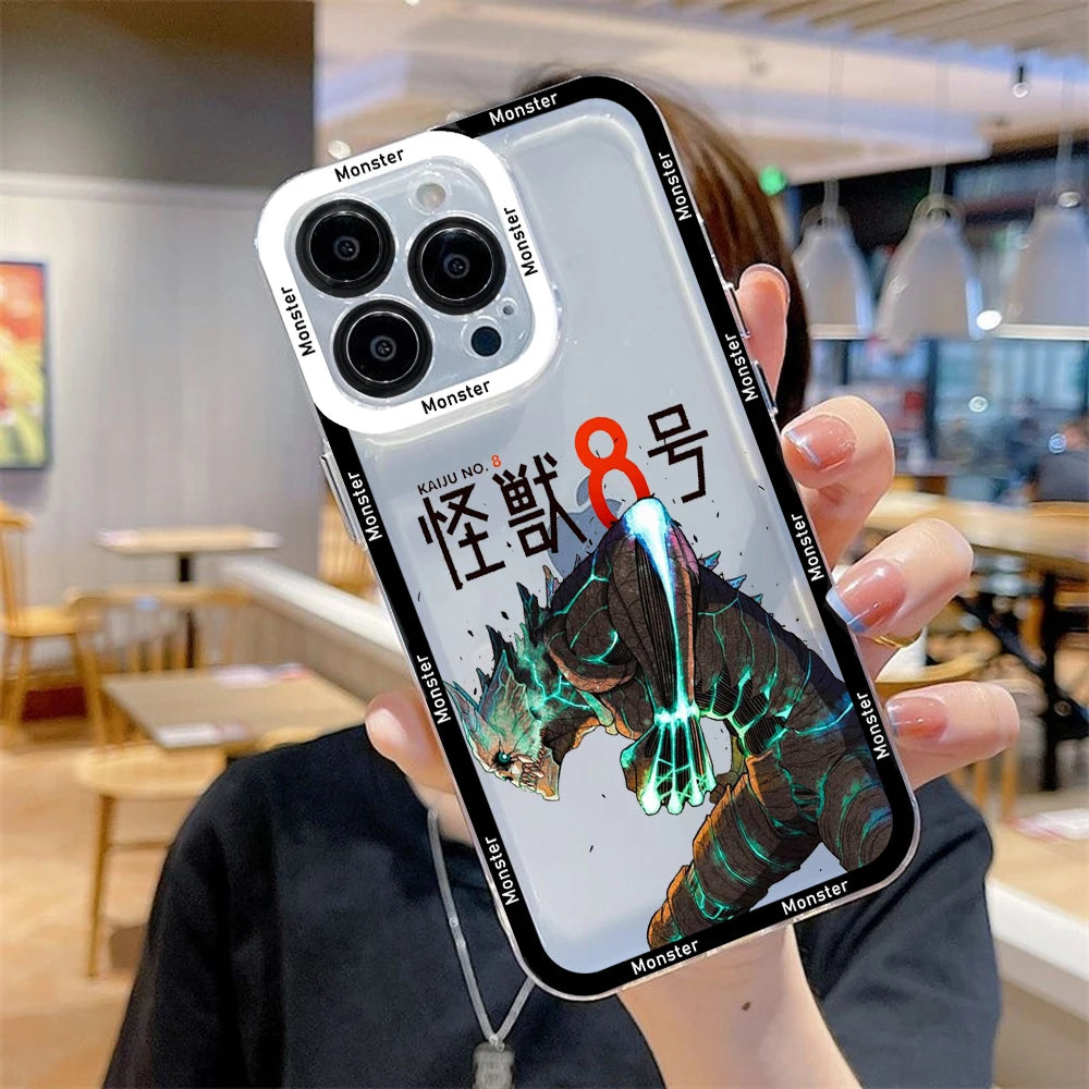 Anime Kaiju No 8 Clear Case For Samsung A73 A72 A71 A55 A52 A51 A50 A42 A35 A33 A32 A31 A30 A24 A23 A22 A13 A12 A05 5G Cover