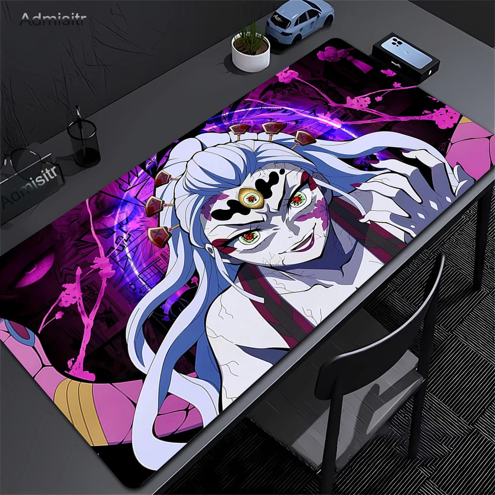 Mouse Pad Gaming Laptops Keyboard Mat Xxl Pc Desk Protector Deskmat Gamer Mats Anime Demon Slayers Rengoku Kyoujurou Pc Mousepad